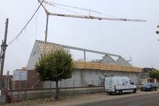 Construction d’une salle de rencontres et loisirs à St Nicolas les Cîteaux – Murs BA avec 4 pignons béton banché à + 9.50 m